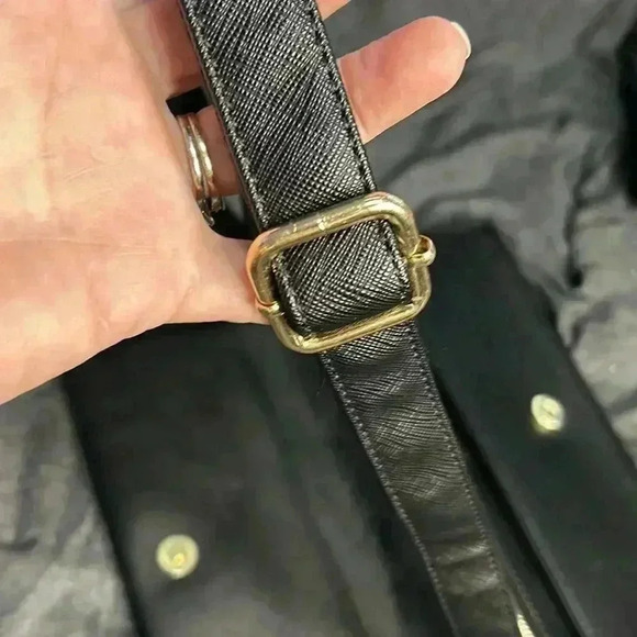 Betsey Johnson hand bag, black with gold. - Picture 9 of 9